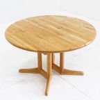 Vintage Deense Ronde Uitschuifbare Eettafel Tafel Vamdrup Stolefabrik thumbnail 9