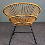 Bijzondere Rotan Fauteuil, Dutch Design, 1960 thumbnail 5