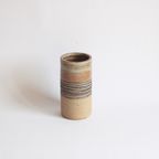 Cylindrical Ceramic Vase With Earthy Color Tones By Tue Poulsen, Denmark 1970S. thumbnail 6