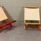 Set Van 2 Hout En Canvas Strandstoelen thumbnail 11