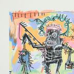 Offset Litho Naar Jean-Michel Basquiat Fishing 92/100 Abstracte Kunstdruk thumbnail 5