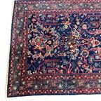 Handgeknoopt Perzisch Mahal Mostofi Vloerkleed 135X205Cm - Vintage Tapijt Wol Donkerblauw - Reliving thumbnail 4