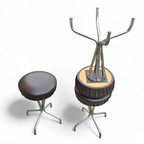 3 X Stool / Black Top / Chrome Frame / 1970s thumbnail 8