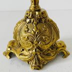 Gotische Messing Candelabra Met Vijf Armen Barok thumbnail 7