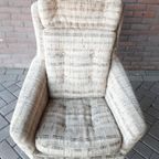 Jaren 60 Vintage Draaifauteuil Retro Draaistoel thumbnail 3