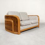 Sofa 2-Zit Bamboo And Rattan Met Grafisch Patroon thumbnail 6