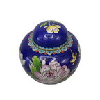 Vintage Blauwe Cloisonné Gemberpot thumbnail 3