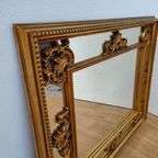 Grote Vintage Goudkleurige Spiegel, Schouwspiegel Badkamerspiegel 103 thumbnail 14
