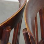 Set Van 2 Originele Vintage Thonet Design Bistro Stoelen Met Gematte Zitting thumbnail 10