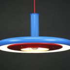 Geweldige Fog & Morup Xl Hanglamp - Model Optima Blauw En Rood - Ontworpen Door Hans Due thumbnail 4