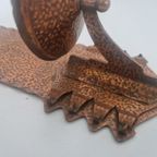 Amsterdamse School Wandkandelaar Arts And Crafts Gehamerd thumbnail 4