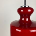 Cherry Red Glass Pendant Light By Peill And Putzler 1960 thumbnail 3