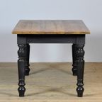 Grenen Boeren Tafel Met Oud Blad thumbnail 5