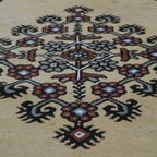 Vintage Wollen Vloerkleed Voornamelijk Paarse En Gele Tinten 255x150cm thumbnail 3
