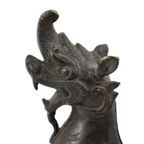 Aziatische Bronzen Foo Dog Komainu Guardian Lion China thumbnail 9