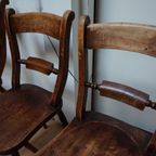 Antieke Engelse Windsor Stoelen Eetkamerstoelen, Set Van 5 thumbnail 4