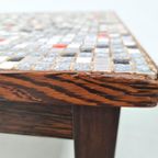 Vintage Mozaïek Tegeltafel En Wengé Hout, 1970S thumbnail 11