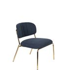 Jolien Fauteuil Goud/Donkerblauw thumbnail 2