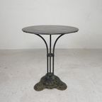 Art Deco Bistrotafel, Tuintafel Op Gietijzeren Voet thumbnail 9