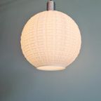 Vintage Getextureerde Witte Opaline Hanglamp, 1960-70 thumbnail 7