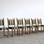 Brutalist Eetkamerstoelen | Vintage Stoelen | Jaren 60 | Eik thumbnail 3