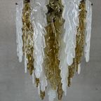 Xl Murano Chandelier Gold/ White Leaves thumbnail 5