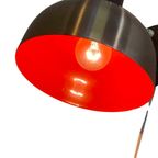 Vintage Herda Wall Mounted Lamp - Model: Diabolo - Champagne Metal Exterior, Orange On The Inside thumbnail 4