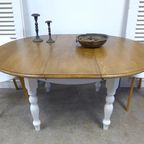 Prachtige Landelijke Ronde Eiken Tafel 120 Cm thumbnail 10