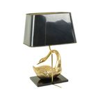 Grote Zwaan Lamp Hollywood Regency Tafellamp Regina Italy 58Cm thumbnail 8