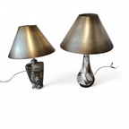 Alexander Kalifano / Modern Impressionist Art Vase Lamps / Circa 1980s thumbnail 23