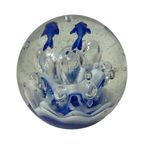 Handmade - Murano - Presse Papier / Paperweight - Two Dolphins Jumping Over A Wave thumbnail 5