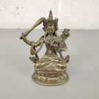 Bronzen Boeddha Beeldje Manushri thumbnail 3