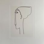 A. Modigliani, Testa Di Profilo,1911 Edizioni Acte3, Firenze thumbnail 2