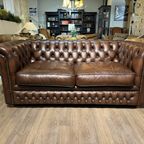 Engelse Springvale Chesterfield 2,5 Zits Bank Bruin thumbnail 2