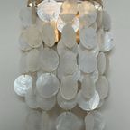 10Beschikbaar ! Capiz Schelpen Wandlampen Lamp Goud Frame Opaline Schelpen thumbnail 4