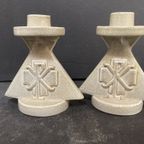 Set Pax Christi Hollands Aardewerk Kandelaren Prijs/set thumbnail 2
