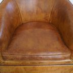 Unieke, Tijdloze Vintage Schapenleren Art Deco Design Fauteuil Van Bart Van Bekhoven thumbnail 11