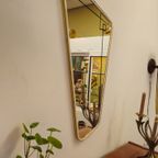 Vintage A-Symmetrische Spiegel Goud Messing thumbnail 15