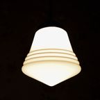 Antieke Art Deco Opaline Hanglamp thumbnail 3