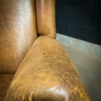 Vintage Schaapsleren Wingback Fauteuil thumbnail 11