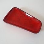 50's Rood Keramiek Schaaltje Fifties Schaal thumbnail 4
