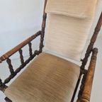 Antieke Houten Schommelstoel Engels. thumbnail 4