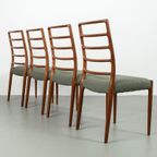 Set Van 4 Møller Stoelen Model 82 Refurbished thumbnail 8