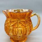 Franse Carnaval Iriserend Glas Waterkan En Glas Oranje thumbnail 6