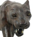Mid Century Lederen Panter Beeld Papier Mache Verzamelitem thumbnail 10