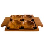 Mid-Century Teak Houten Tapas Set Deens Design thumbnail 3