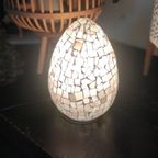 Oosterse Mozaïek-Lamp Tafellamp Egg-Lamp Wit Glas thumbnail 7