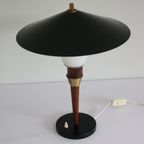 Oude Deense Bureaulamp In Metaal, Hout En Glas - Lyfa - Denemarken Jaren 50 - thumbnail 8