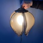 Vintage Hollywood Regency Gouden Bloem Wandlamp thumbnail 5