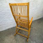Vintage Design Schommelstoel Hout, Rotan - Hellerau thumbnail 6